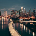 City lights at night PA