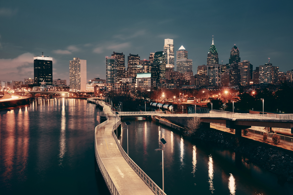 City lights at night PA