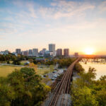 Overhead view of Virginia skyline