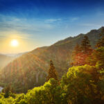 Smoky Mountains Tennessee at Sunset
